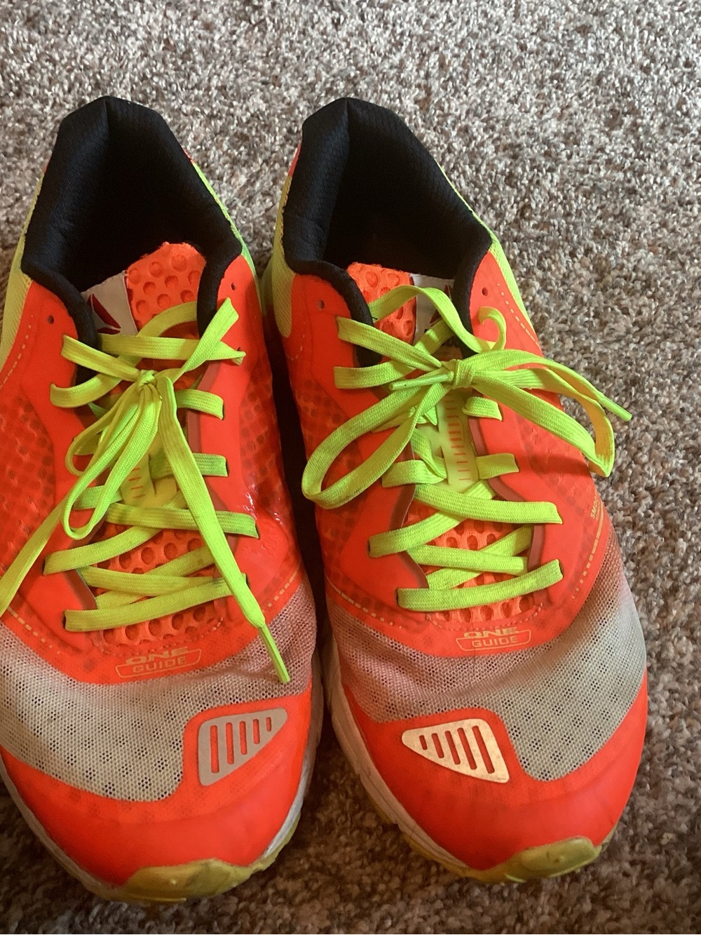 Reebok Neon Orange and Glow Yellow Women's Athletic Shoes